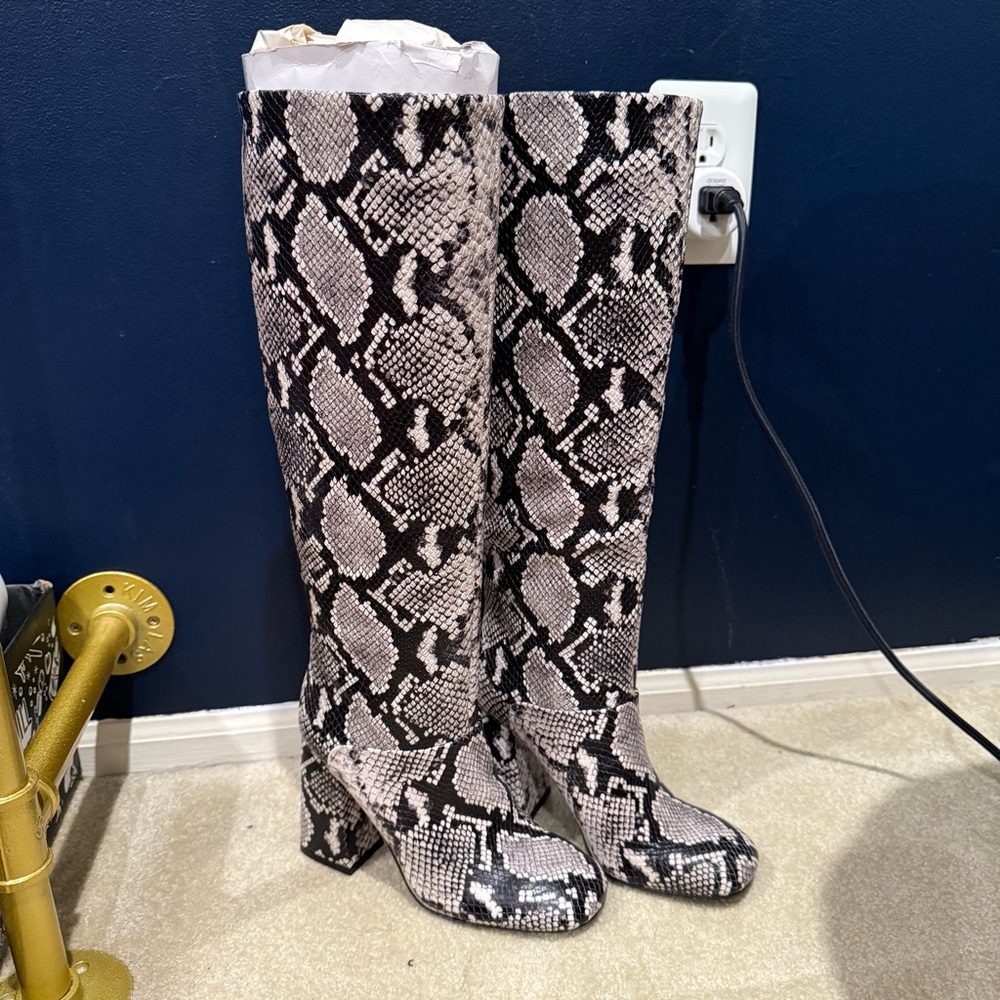 Alice & Olivia Snakeskin Boots